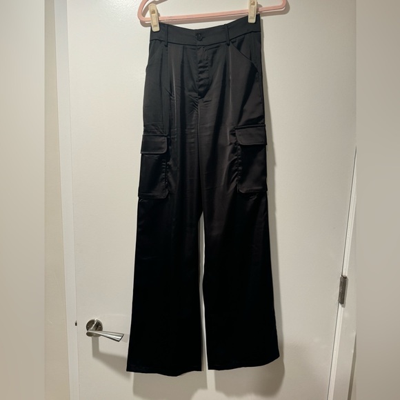 Princess Polly cargo satin pants! So cute for fall/winter - Picture 1 of 3
